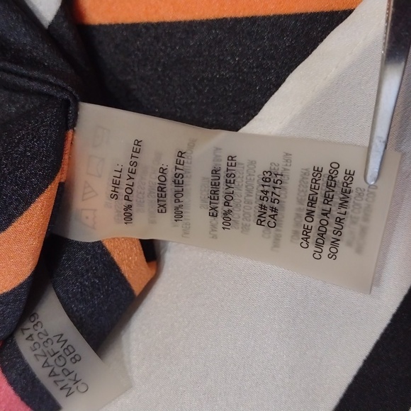 Calvin Klain Women's Striped Button-Up Blouse Size (L) - Picture 11 of 13